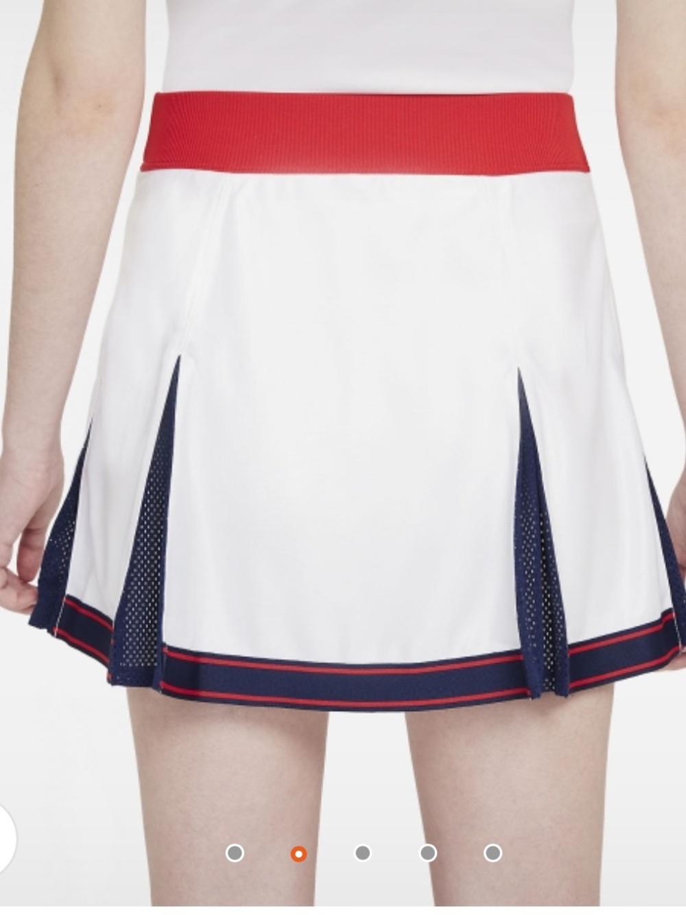 Nike Court Dri-Fit Slam Tank (Navy) and Dri-Fit Slam Tennis Skirt (White) Set - Picture 5 of 11